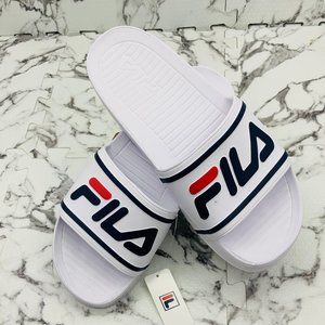 Men's Fila Sleek Slide St White Flip Flops NWT